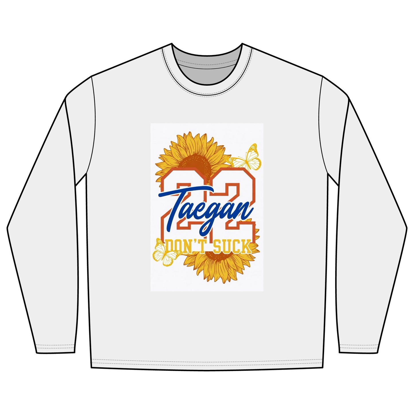 Gildan 42400 long sleeve dry fit material (Taegan)