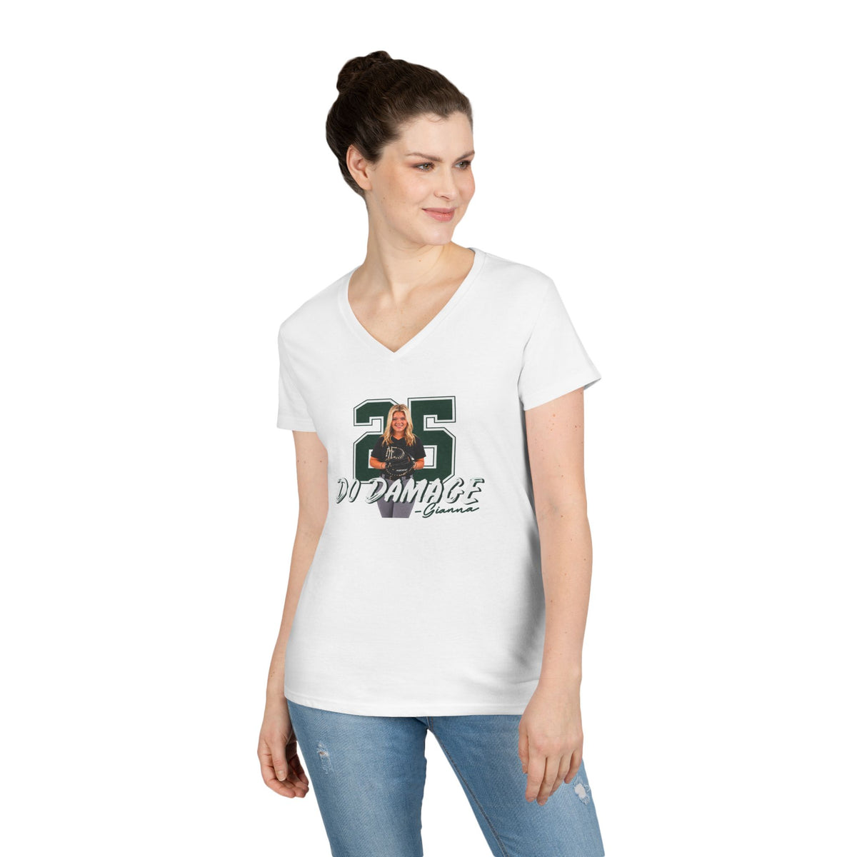 Gildan 5V00L v-neck shirt (Gianna)