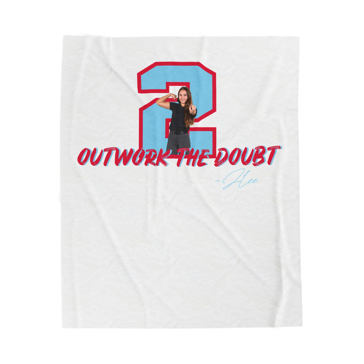 Personalized Sports Photo Plush Blanket — (JLee)