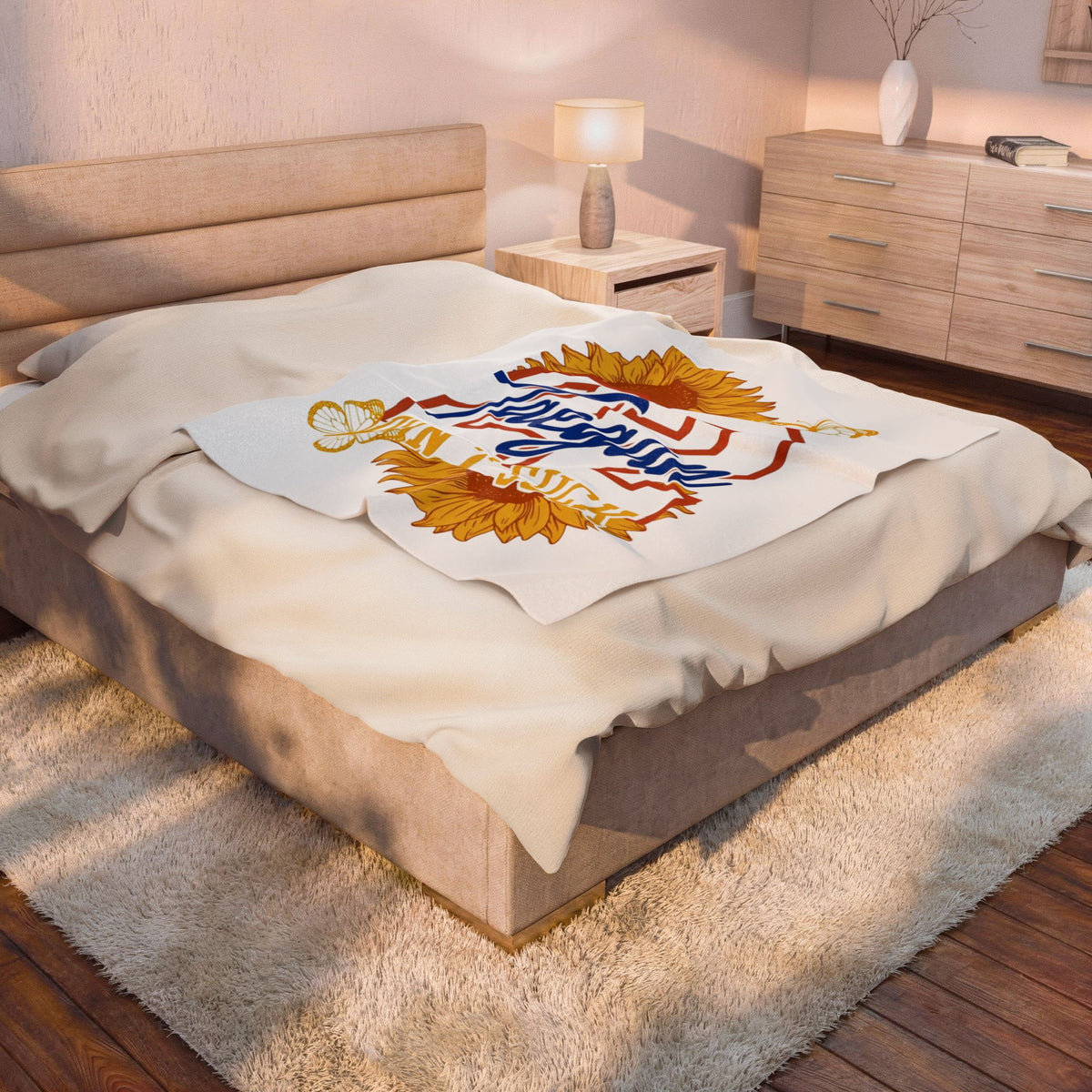 Personalized Sports Photo Plush Blanket — (Taegan)