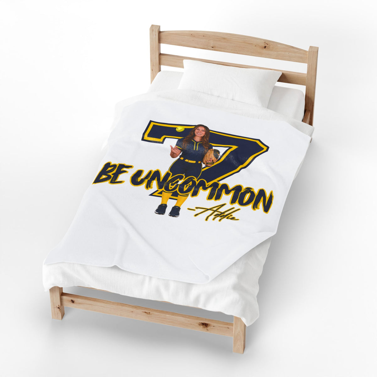 Personalized Sports Photo Plush Blanket — (Addi)