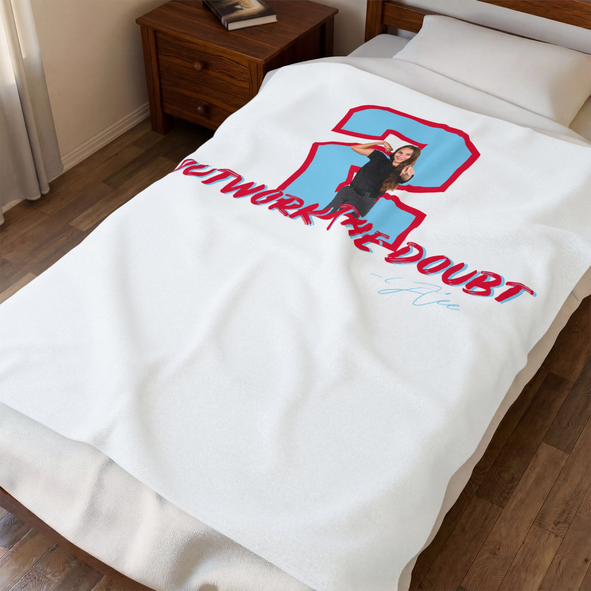 Personalized Sports Photo Plush Blanket — (JLee)