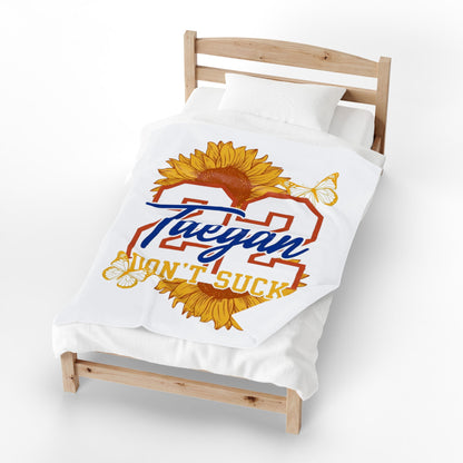 Personalized Sports Photo Plush Blanket — (Taegan)